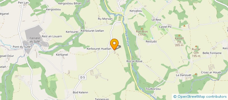 localisation de l'entreprise GROUPEMENT AGRICOLE D'EXPLOITATION EN COMMUN DU CHENE VERT - LE BECHEC à PLESIDY