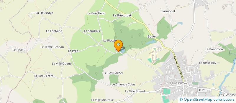 localisation de l'entreprise GROUPEMENT AGRICOLE D'EXPLOITATION EN COMMUN DU FOURNIL à QUESSOY