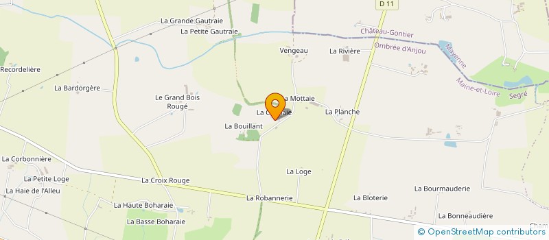 localisation de l'entreprise GROUPEMENT AGRICOLE D'EXPLOITATION EN COMMUN DU FROMENT à OMBREE D'ANJOU