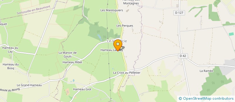 localisation de l'entreprise GROUPEMENT AGRICOLE D'EXPLOITATION EN COMMUN DU POMMERET à BRICQUEBEC-EN-COTENTIN