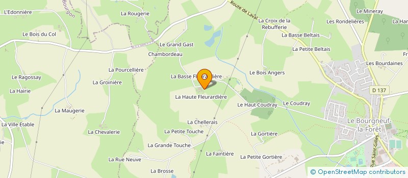 localisation de l'entreprise GROUPEMENT AGRICOLE D EXPLOITATION EN COMMUN DU PRINTEMPS à LE BOURGNEUF-LA-FORET