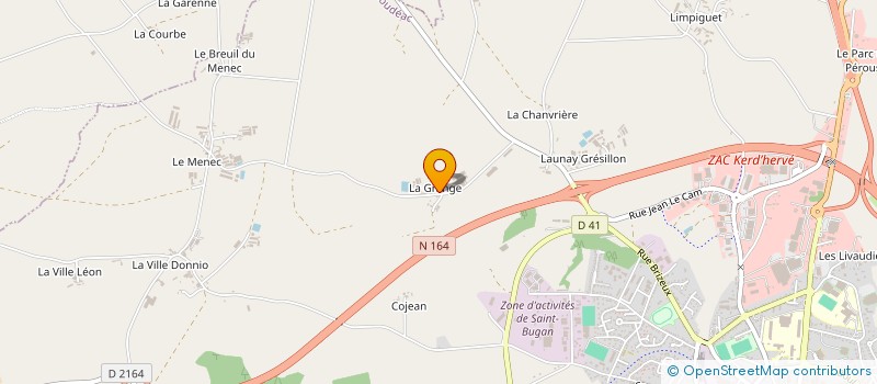 localisation de l'entreprise GROUPEMENT AGRICOLE D'EXPLOITATION EN COMMUN DU RUISSEAU à LOUDEAC