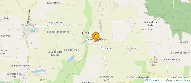 localisation de l'entreprise GROUPEMENT AGRICOLE D'EXPLOITATION EN COMMUN DU SODOYER  LE BODEO