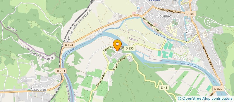 localisation de l'entreprise GROUPEMENT AGRICOLE D'EXPLOITATION EN COMMUN DU STADE à SOUILLAC