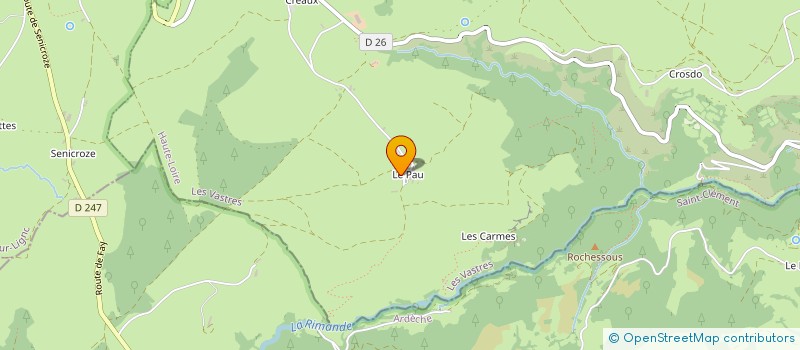 localisation de l'entreprise GROUPEMENT AGRICOLE D'EXPLOITATION EN COMMUN DU VENT  LES VASTRES