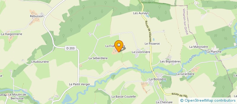 localisation de l'entreprise GROUPEMENT AGRICOLE D'EXPLOITATION EN COMMUN EKKELS à VIMARTIN-SUR-ORTHE