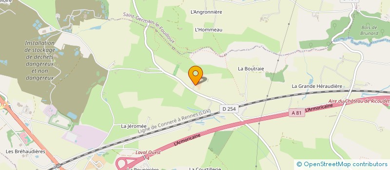 localisation de l'entreprise GROUPEMENT AGRICOLE D EXPLOITATION EN COMMUN ELEVAGES MOULLIERE à CHANGE