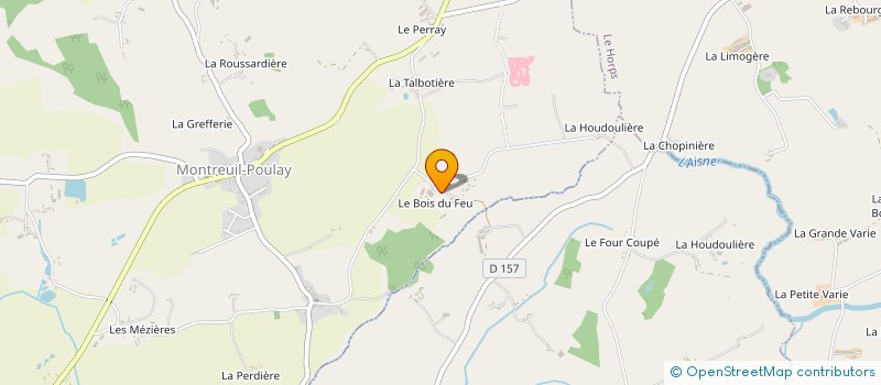 localisation de l'entreprise GROUPEMENT AGRICOLE D EXPLOITATION EN COMMUN ESNAULT à MONTREUIL-POULAY