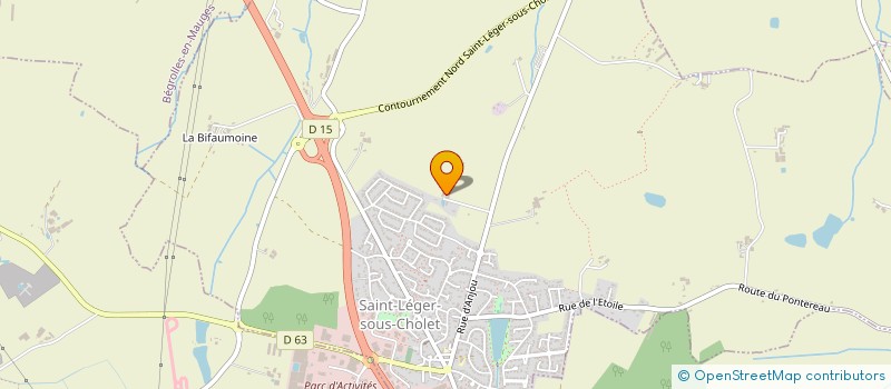 localisation de l'entreprise GROUPEMENT AGRICOLE D'EXPLOITATION EN COMMUN FC2A à SAINT-LEGER-SOUS-CHOLET