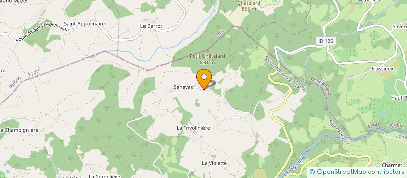 localisation de l'entreprise GROUPEMENT AGRICOLE D'EXPLOITATION EN COMMUN FERRET à SAINT-ROMAIN-EN-JAREZ