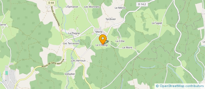 localisation de l'entreprise GROUPEMENT AGRICOLE D'EXPLOITATION EN COMMUN FREYSSENET à MERLE-LEIGNEC