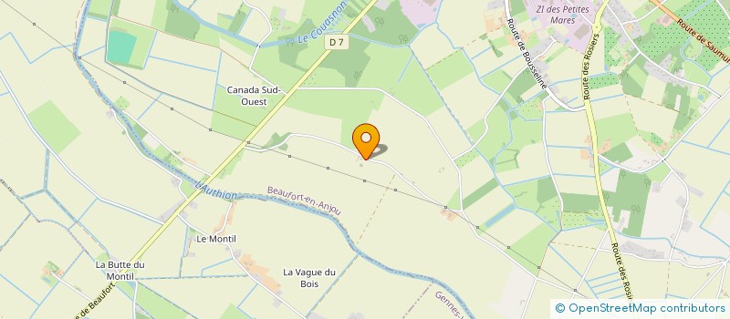 localisation de l'entreprise GROUPEMENT AGRICOLE D'EXPLOITATION EN COMMUN GROLLEAU  BEAUFORT-EN-ANJOU