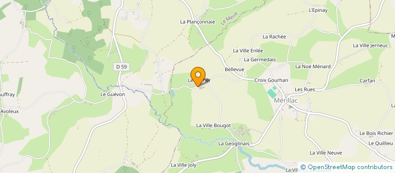 localisation de l'entreprise GROUPEMENT AGRICOLE D'EXPLOITATION EN COMMUN GWENN HA RUZ à MERILLAC