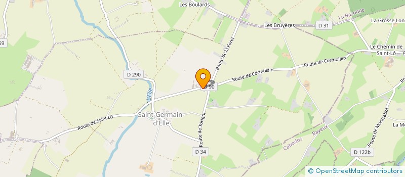 localisation de l'entreprise GROUPEMENT AGRICOLE D'EXPLOITATION EN COMMUN HOREL à SAINT-GERMAIN-D'ELLE