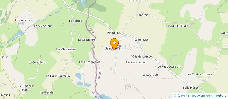 localisation de l'entreprise GROUPEMENT AGRICOLE D EXPLOITATION EN COMMUN HOYAUX à JUVIGNE