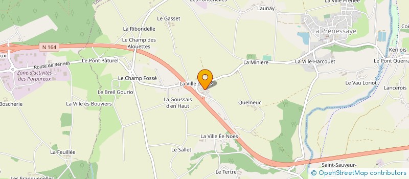 localisation de l'entreprise GROUPEMENT AGRICOLE D'EXPLOITATION EN COMMUN JOSSET GENTILHOMME  LA PRENESSAYE