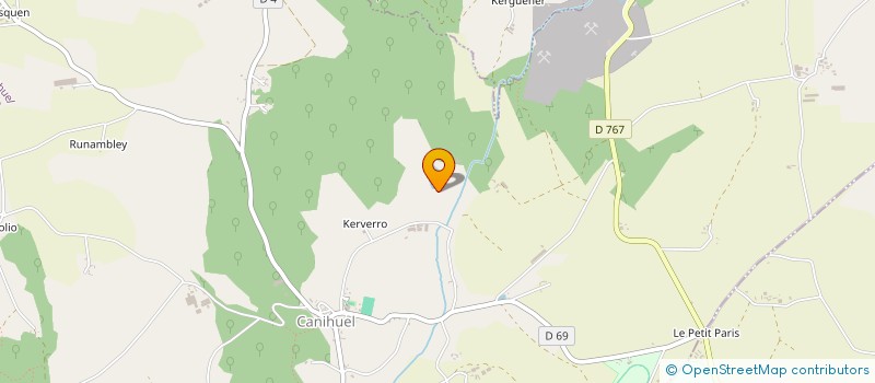 localisation de l'entreprise GROUPEMENT AGRICOLE D'EXPLOITATION EN COMMUN KOED BERTHELOT à CANIHUEL