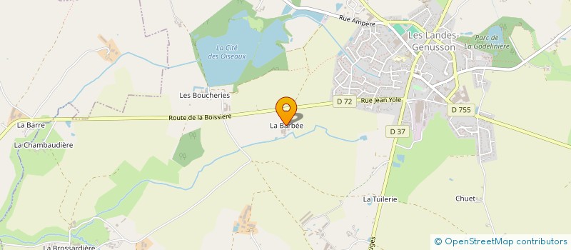 localisation de l'entreprise GROUPEMENT AGRICOLE D'EXPLOITATION EN COMMUN L'ETANG à LES LANDES-GENUSSON