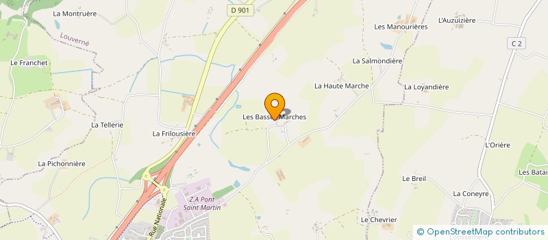 localisation de l'entreprise GROUPEMENT AGRICOLE D EXPLOITATION EN COMMUN LA BASSE MANOURIERE  LOUVERNE