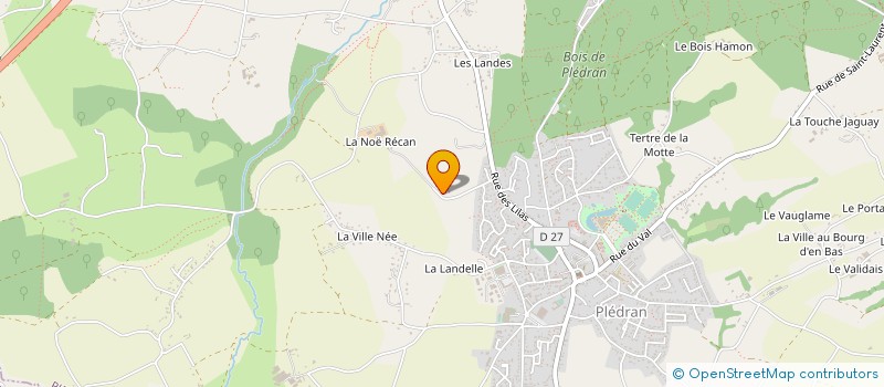localisation de l'entreprise GROUPEMENT AGRICOLE D'EXPLOITATION EN COMMUN LA COTIERE à PLEDRAN