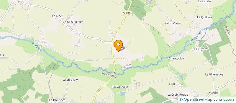 localisation de l'entreprise GROUPEMENT AGRICOLE D'EXPLOITATION EN COMMUN LA FERME DES TY BREIZH à MERILLAC