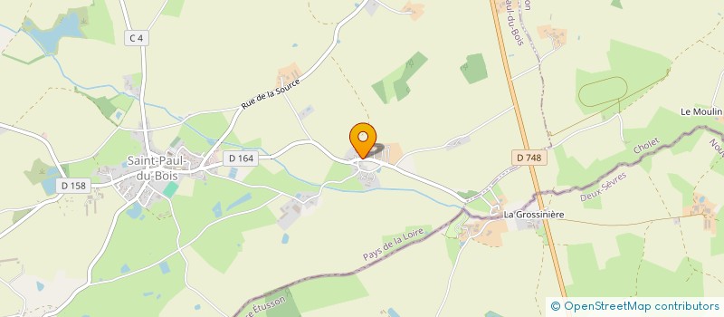 localisation de l'entreprise GROUPEMENT AGRICOLE D'EXPLOITATION EN COMMUN LA RAINSONNIERE à SAINT-PAUL-DU-BOIS