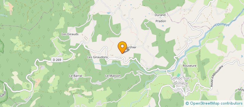 localisation de l'entreprise GROUPEMENT AGRICOLE D'EXPLOITATION EN COMMUN LA VERGNASSIERE à GILHOC-SUR-ORMEZE