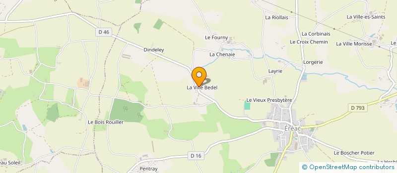 localisation de l'entreprise GROUPEMENT AGRICOLE D'EXPLOITATION EN COMMUN LA VILLE BEDEL à EREAC