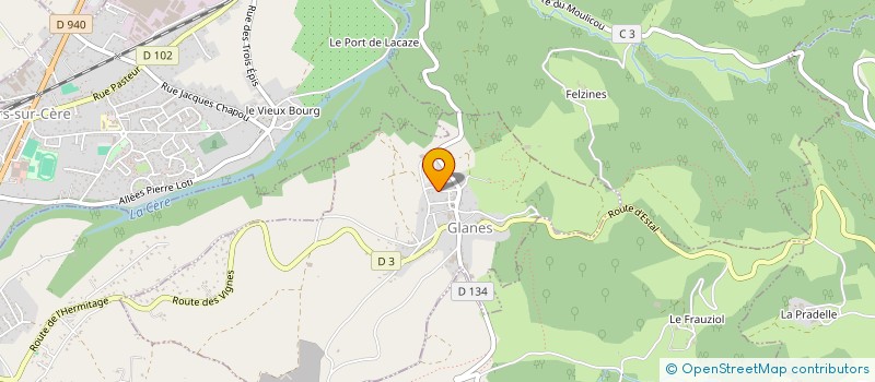 localisation de l'entreprise GROUPEMENT AGRICOLE D'EXPLOITATION EN COMMUN LAPAUZE  GLANES