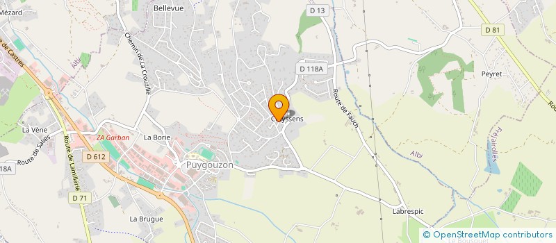 localisation de l'entreprise GROUPEMENT AGRICOLE D'EXPLOITATION EN COMMUN LE COTEAU DES CLAUSES  PUYGOUZON