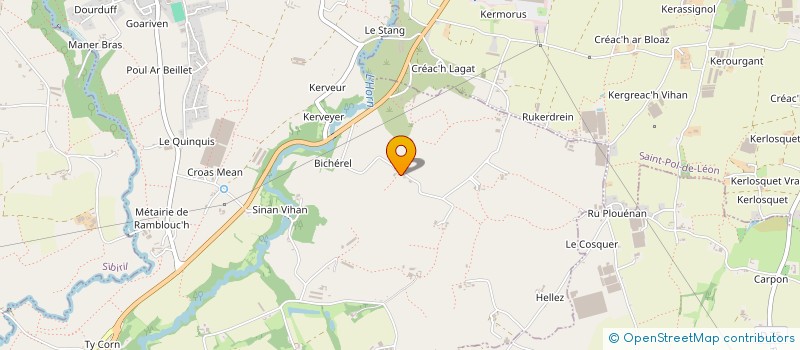 localisation de l'entreprise GROUPEMENT AGRICOLE D'EXPLOITATION EN COMMUN LE LEZ à PLOUGOULM