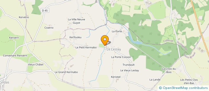 localisation de l'entreprise GROUPEMENT AGRICOLE D'EXPLOITATION EN COMMUN LE LOUET  LE LESLAY