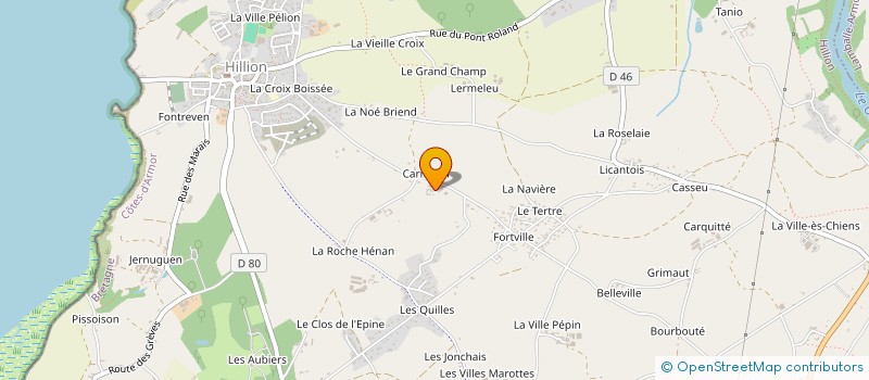 localisation de l'entreprise GROUPEMENT AGRICOLE D'EXPLOITATION EN COMMUN LE PRE EN BULLES  HILLION