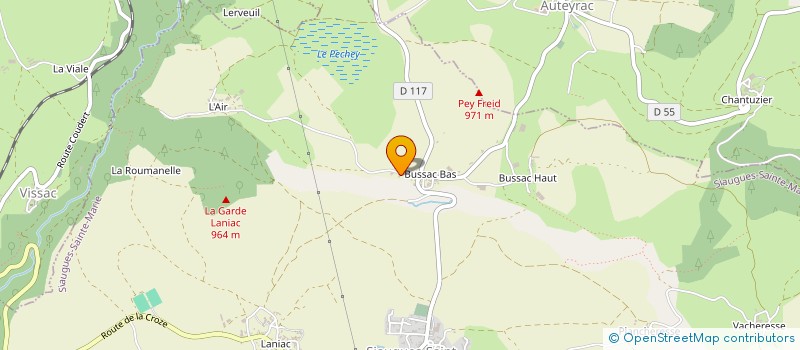 localisation de l'entreprise GROUPEMENT AGRICOLE D'EXPLOITATION EN COMMUN LE SARAYOU à PEBRAC