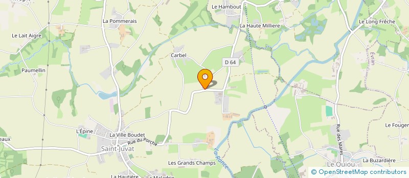 localisation de l'entreprise GROUPEMENT AGRICOLE D'EXPLOITATION EN COMMUN LEBRUN MPL à SAINT-JUVAT