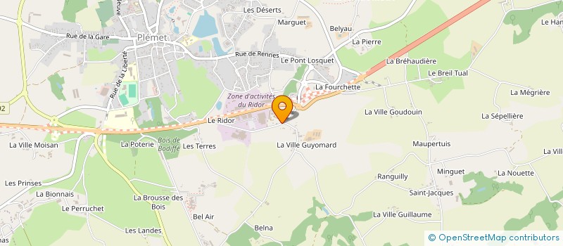 localisation de l'entreprise GROUPEMENT AGRICOLE D'EXPLOITATION EN COMMUN LES GARDILLONS à PLEMET