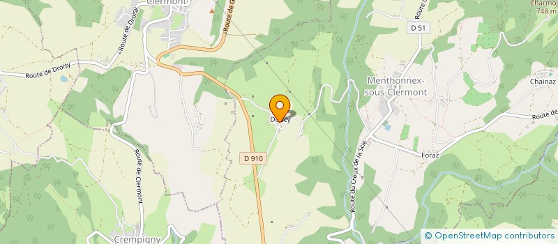localisation de l'entreprise GROUPEMENT AGRICOLE D EXPLOITATION EN COMMUN LES PRES DE DOUCY à MENTHONNEX-SOUS-CLERMONT