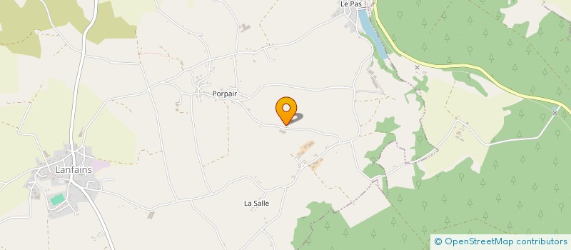 localisation de l'entreprise GROUPEMENT AGRICOLE D'EXPLOITATION EN COMMUN LES PRES DE LA BOSSE à LANFAINS