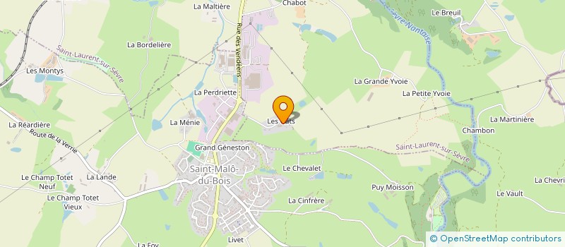 localisation de l'entreprise GROUPEMENT AGRICOLE D'EXPLOITATION EN COMMUN LES VALLONS. à SAINT-LAURENT-SUR-SEVRE
