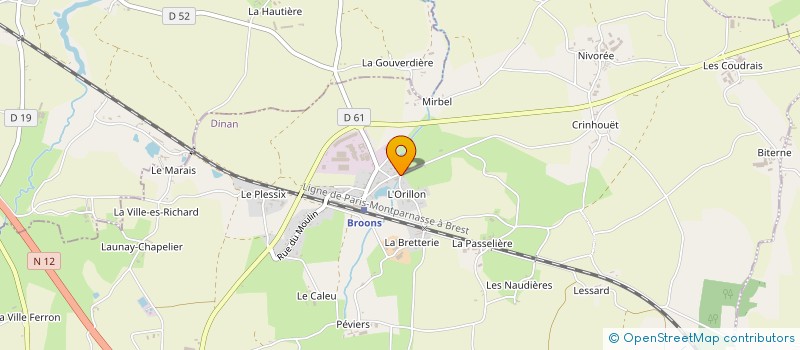 localisation de l'entreprise GROUPEMENT AGRICOLE D'EXPLOITATION EN COMMUN LORILLON à BROONS