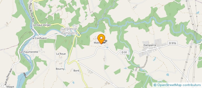 localisation de l'entreprise GROUPEMENT AGRICOLE D'EXPLOITATION EN COMMUN MARATHON PERE ET FILLE à GARGILESSE-DAMPIERRE