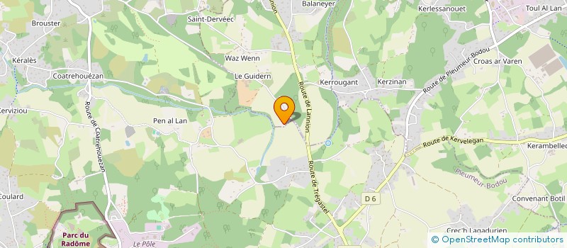 localisation de l'entreprise GROUPEMENT AGRICOLE D'EXPLOITATION EN COMMUN PARC LAN MEUR  TREGASTEL