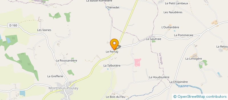 localisation de l'entreprise GROUPEMENT AGRICOLE D EXPLOITATION EN COMMUN PERRAY à MONTREUIL-POULAY