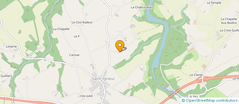 localisation de l'entreprise GROUPEMENT AGRICOLE D'EXPLOITATION EN COMMUN PIAN-MICHELET à JUGON-LES-LACS