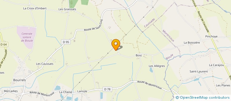 localisation de l'entreprise GROUPEMENT AGRICOLE D'EXPLOITATION EN COMMUN PRUNES  BIOULE