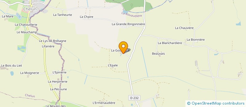 localisation de l'entreprise GROUPEMENT AGRICOLE D'EXPLOITATION EN COMMUN RECONNU 4M à LA ROUAUDIERE