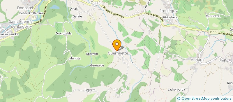 localisation de l'entreprise GROUPEMENT AGRICOLE D EXPLOITATION EN COMMUN RECONNU AMEZTIA à SAINT-ETIENNE-DE-BAIGORRY