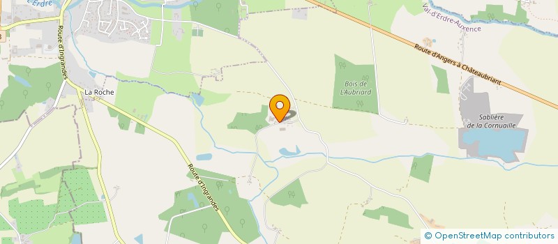 localisation de l'entreprise GROUPEMENT AGRICOLE D'EXPLOITATION EN COMMUN RECONNU AVAILLES TERTRE à VAL D'ERDRE-AUXENCE