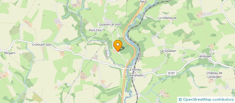 localisation de l'entreprise GROUPEMENT AGRICOLE D'EXPLOITATION EN COMMUN RECONNU AVEL NEVEZ à PLUSQUELLEC