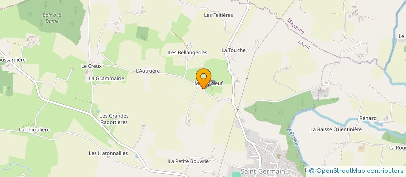 localisation de l'entreprise GROUPEMENT AGRICOLE D EXPLOITATION EN COMMUN RECONNU BOEUF DES CHAMPS  ST GERMAIN LE FOUILLOUX